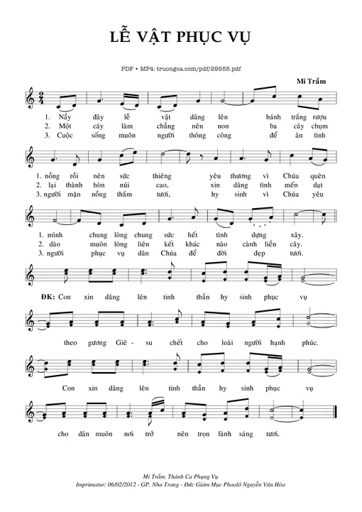 Lễ Vật Phục Vụ