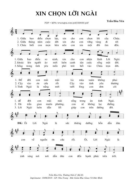 Xin Chọn Lời Ngài