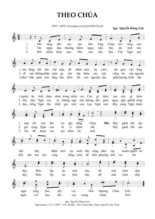 Theo Chúa - Nguyễn Hùng Lân