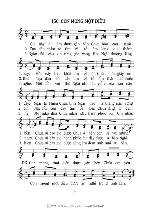 Sheet PDF of Con Mong Một Điều