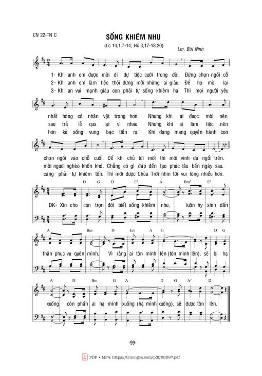 Sống Khiêm Nhu - Bùi Ninh