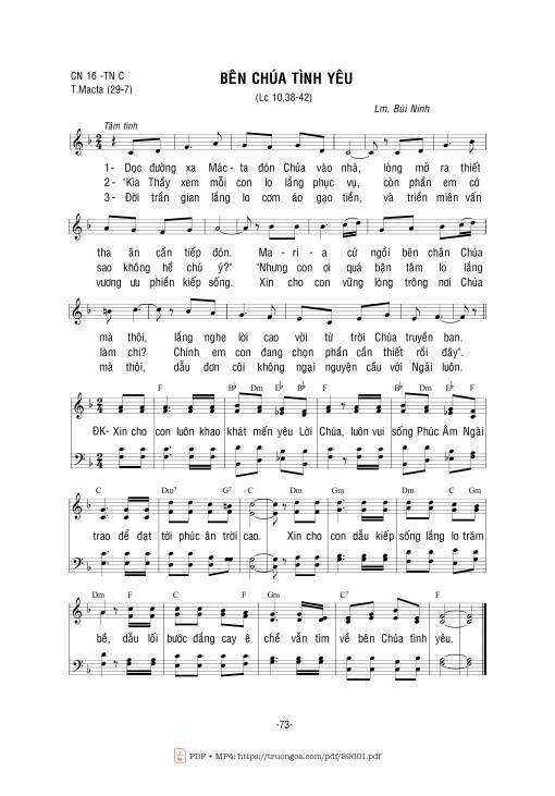 Sheet PDF of Bên Chúa Tình Yêu