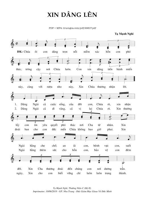 Xin Dâng Lên - Tạ Mạnh Nghi