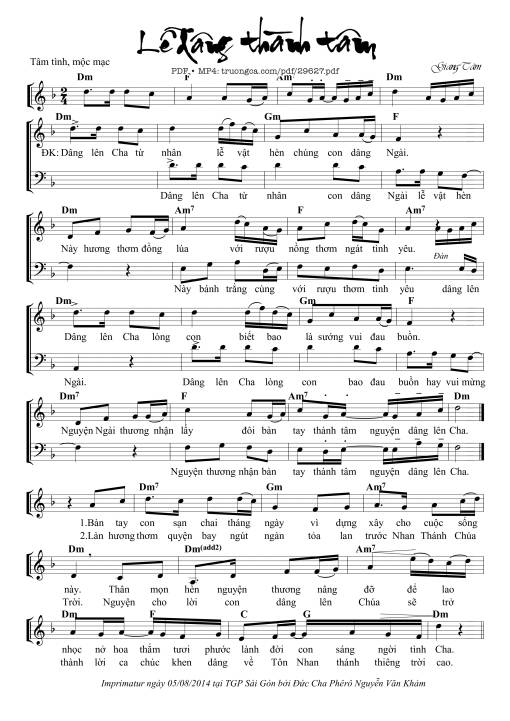 Lễ Dâng Thành Tâm