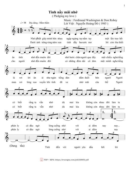 Tình này mãi nhớ (Pledging my love)