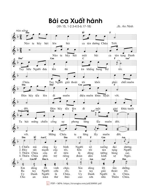 Sheet PDF of Bài ca Xuất hành (Xh. 15)
