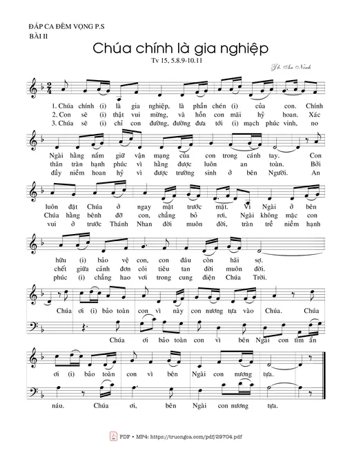 Chúa chính là gia nghiệp (Tv. 15)