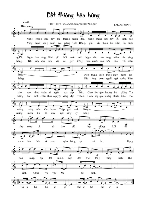 Sheet PDF of Đất thiêng hào hùng