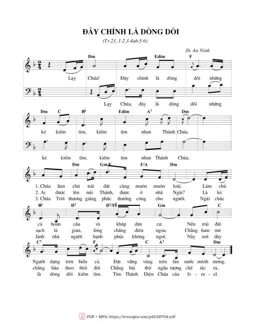 Sheet PDF of Đây chính là dòng dõi (Tv. 23)
