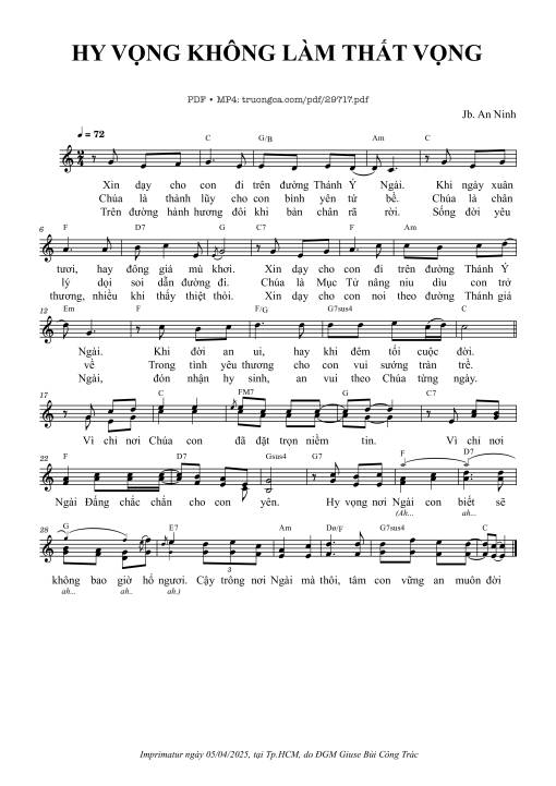 Hy vọng không làm thất vọng