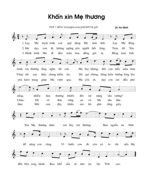 Khấn xin Mẹ thương