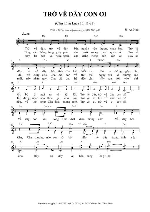 Trở về đây con ơi