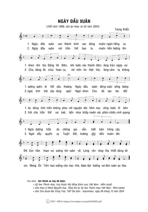 Ngày đầu xuân - Trọng Khẩn