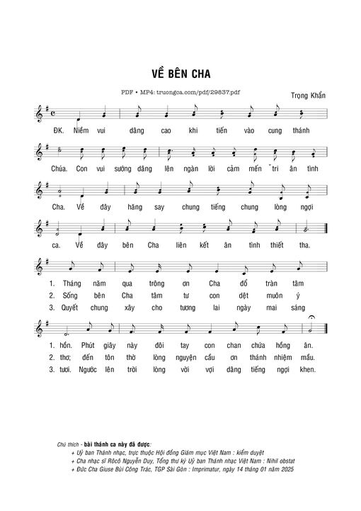 Về bên Cha - Trọng Khẩn