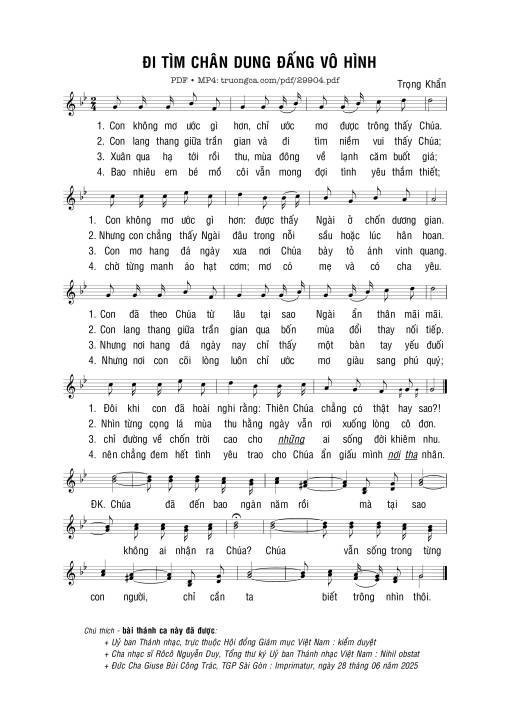 Sheet PDF of Đi tìm chân dung Đấng vô hình