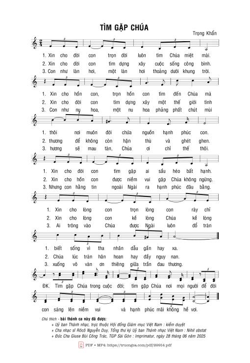 Tìm gặp Chúa - Trọng Khẩn