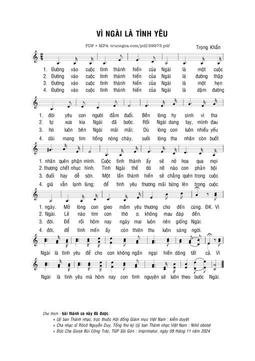 Vì Ngài là Tình Yêu