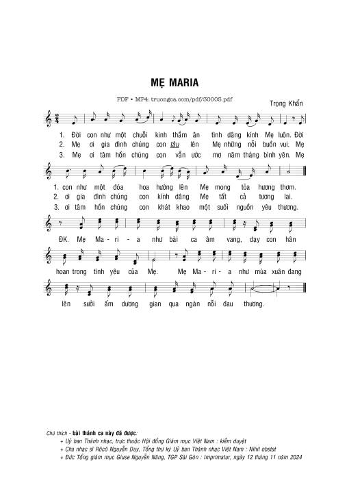 Mẹ Maria - Trọng Khẩn