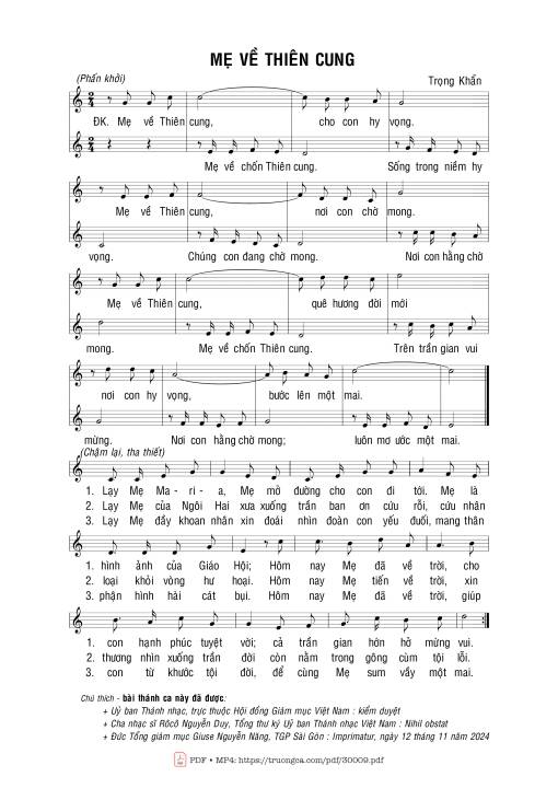 Mẹ về Thiên Cung