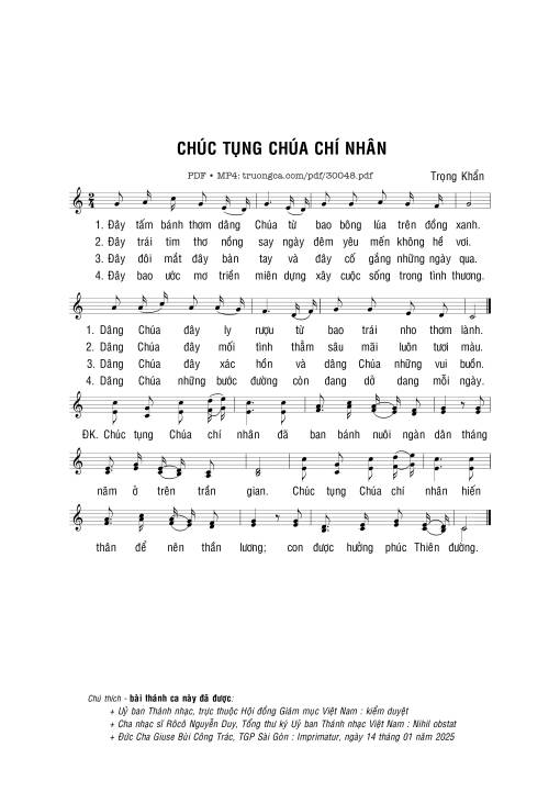 Chúc tụng Chúa chí nhân