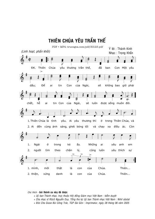 Thiên Chúa yêu trần thế