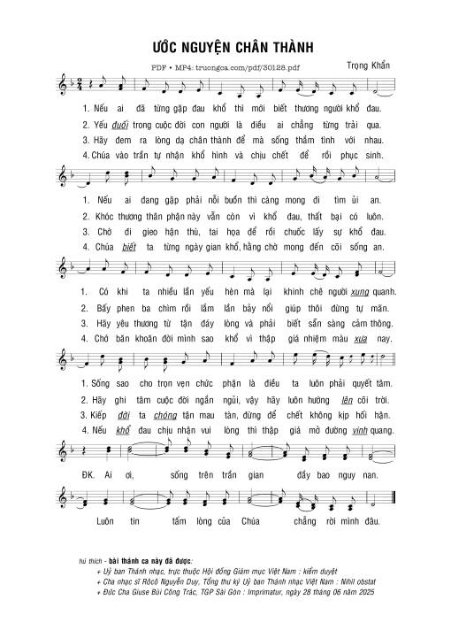 Ước nguyện chân thành