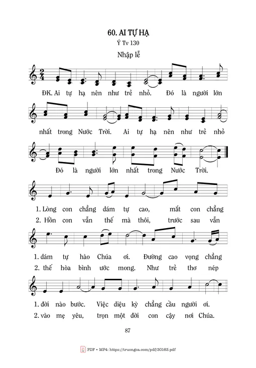 Thánh Vịnh 130, Ai Tự Hạ