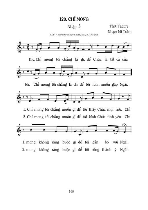 Sheet PDF of Chỉ mong - Mi Trầm