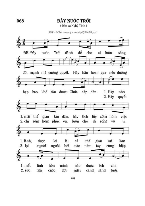 Sheet PDF of Đây Nước Trời