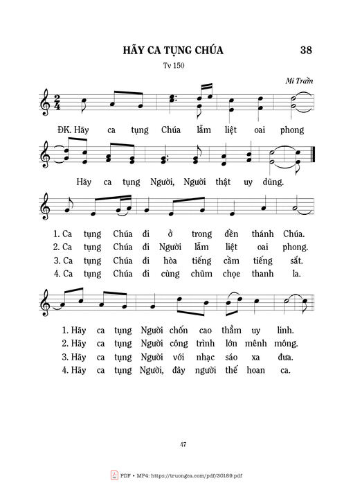 Hãy ca tụng Chúa (Tv. 150)