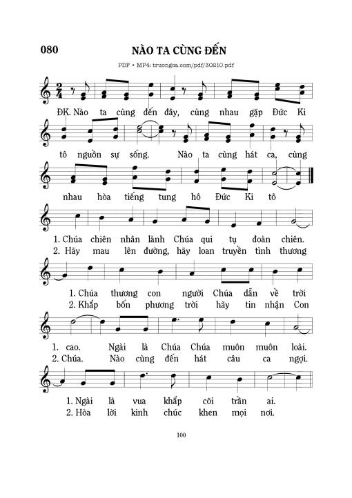 Sheet PDF of Nào Ta Cùng Đến
