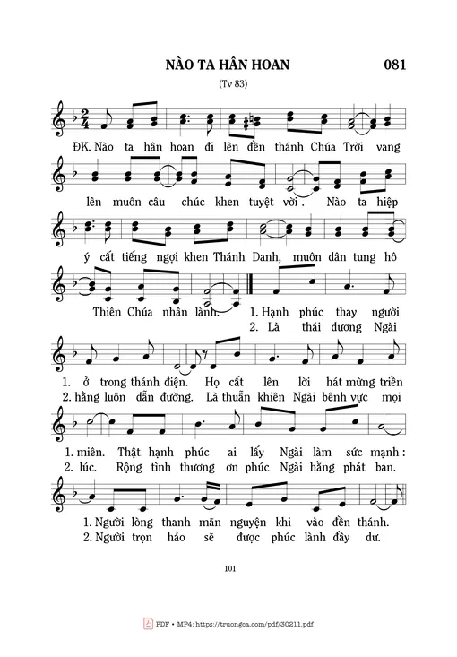 Nào ta hân hoan (Tv. 83)