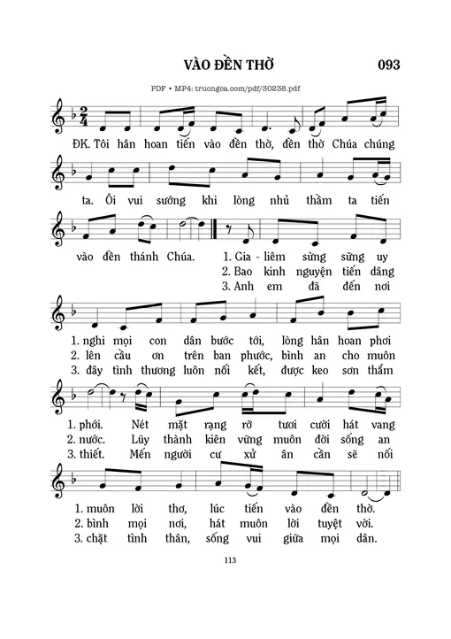 Vào đền thờ - Mi Trầm