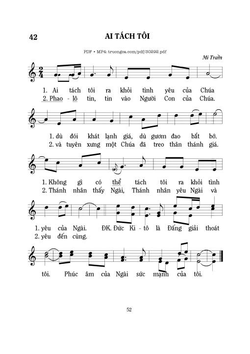 Sheet PDF of Ai Tách Tôi - Mi Trầm