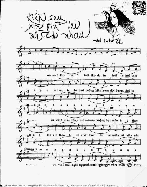 Sheet PDF of Kiếp sau xin giữ lại đời cho nhau