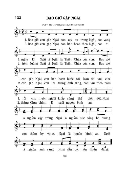 Sheet PDF of Bao giờ gặp Ngài