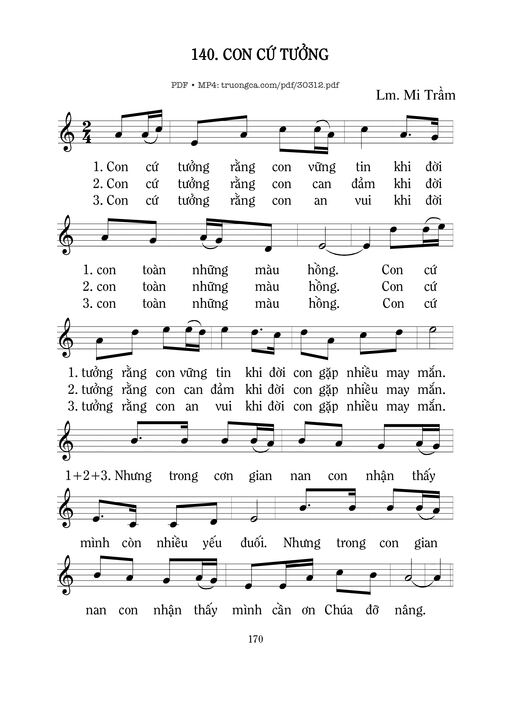 Sheet PDF of Con cứ tưởng