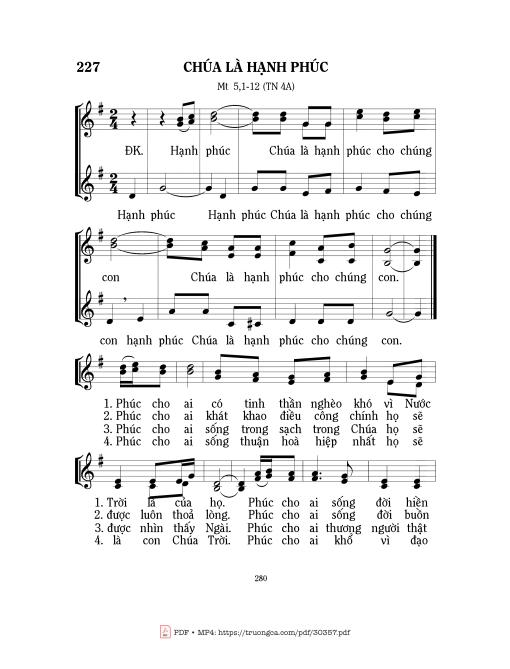 Sheet PDF of Chúa Là Hạnh Phúc