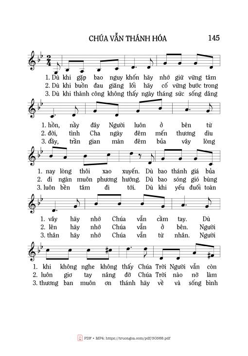 Sheet PDF of Chúa vẫn thánh hóa