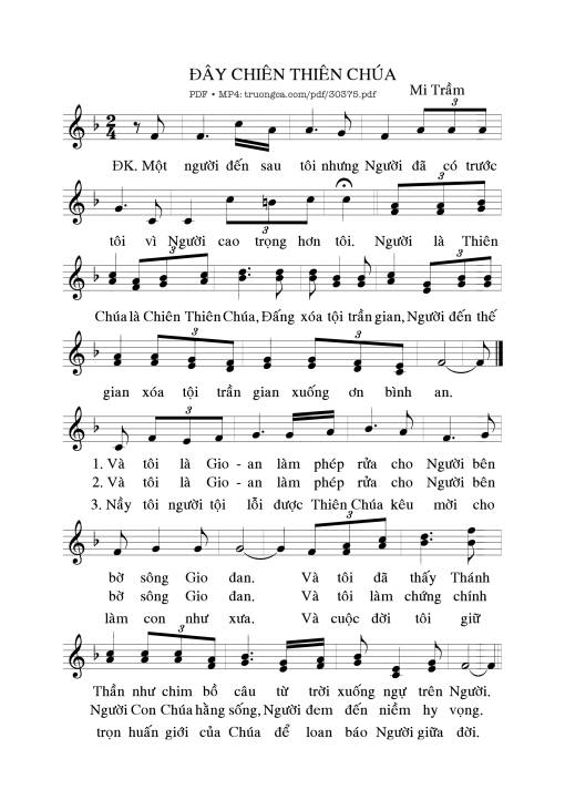 Sheet PDF of Đây Chiên Thiên Chúa
