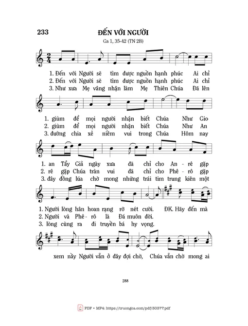 Sheet PDF of Đến với Người