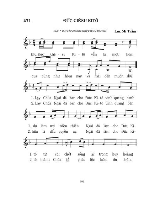 Sheet PDF of Đức Giêsu Kitô