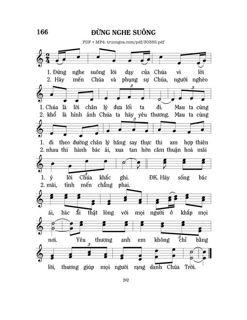 Sheet PDF of Đừng nghe suông