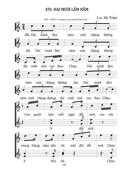 Sheet PDF of Hai mươi lăm năm