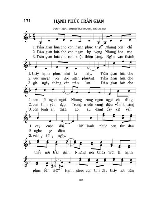Sheet PDF of Hạnh Phúc Trần Gian