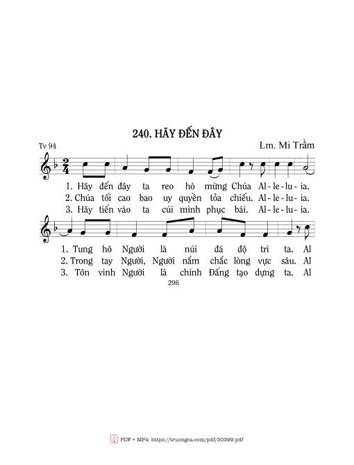 Sheet PDF of Hãy Đến Đây