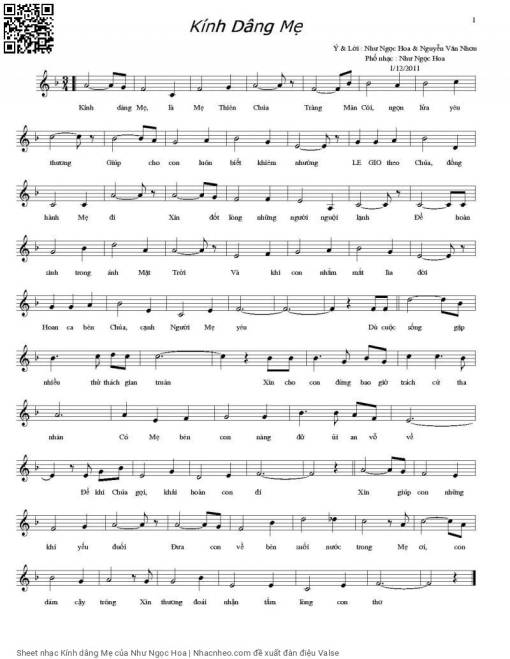 Kính dâng Mẹ - Như Ngọc Hoa