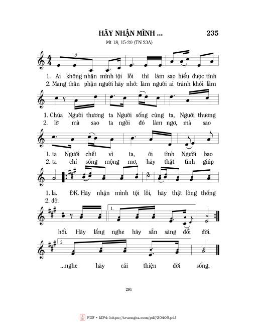 Sheet PDF of Hãy nhận mình