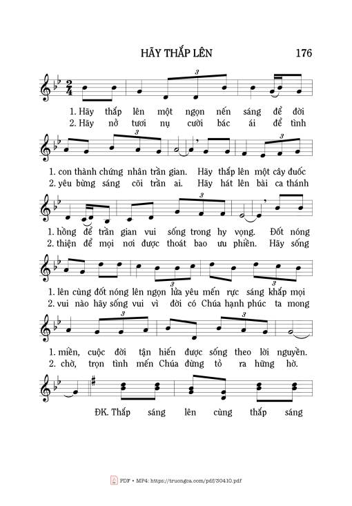 Sheet PDF of Hãy thắp lên