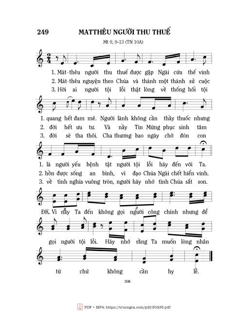 Sheet PDF of Matthêu người thu thuế